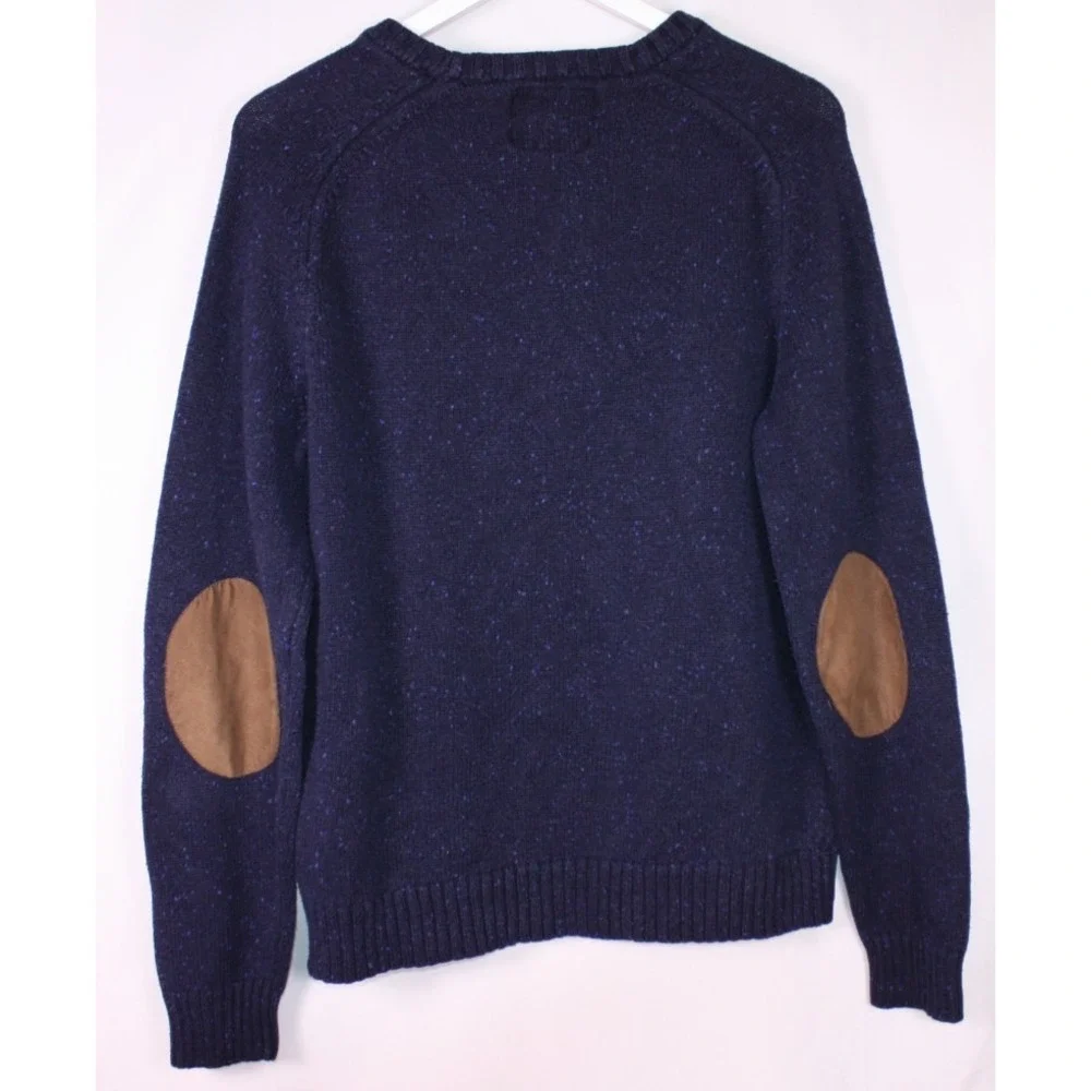 American Eagle Outfitters Sweater Large Elbow Patch Athletic Fit Mens Pullover